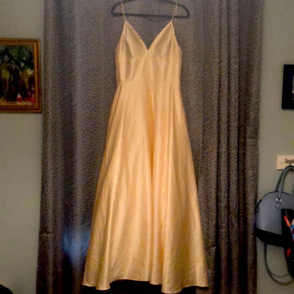 Formal yellow floor length dress
